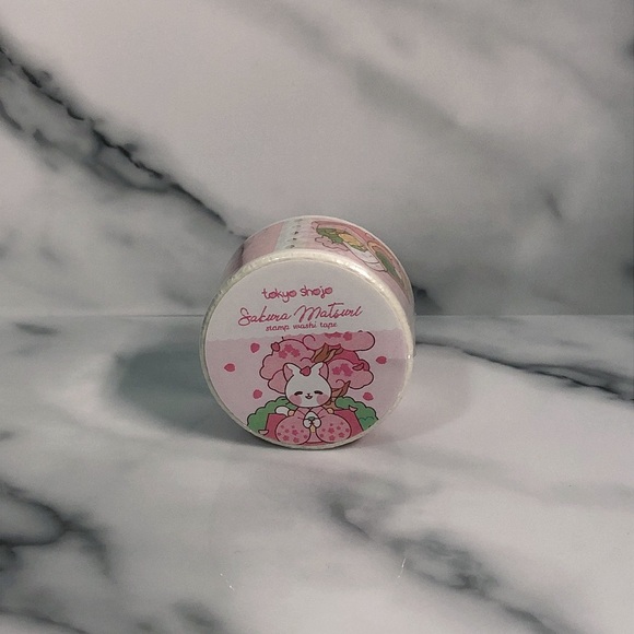 Tokyo Shojo - Cute Sakura Cherry Blossom Matsuri Stamp Washi Tape - Picture 2 of 7